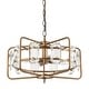 preview thumbnail 6 of 15, Industrial Modern 4-Light Metal Crystal Open Frame Drum Chandelier for Dining Room - 10-in H x 17.6-in D