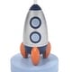 preview thumbnail 2 of 2, Lambs & Ivy Milky Way Blue/Silver Rocket Ship Nursery Lamp with Shade & Bulb
