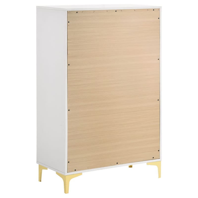 Kendall 5-piece Bedroom Set White And Black/Gold