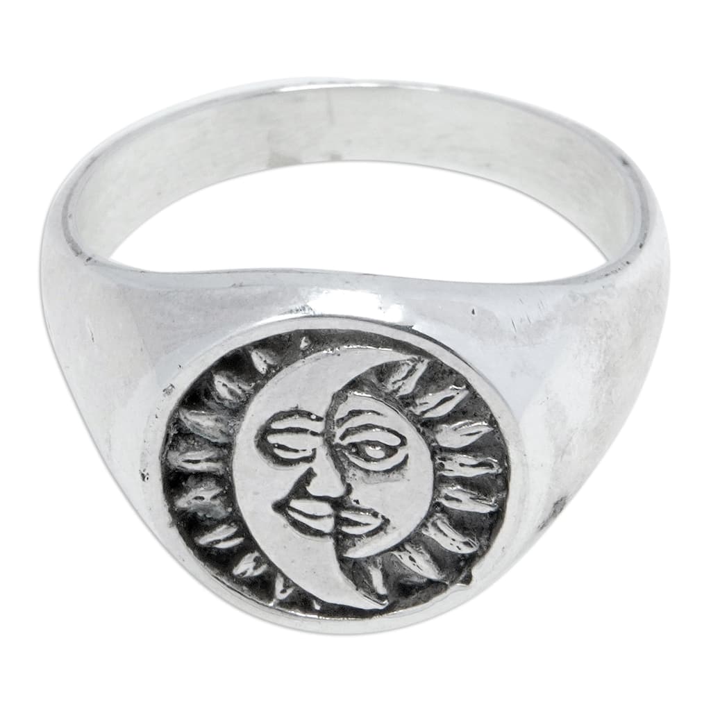 Novica Handmade Icon Of Universe Sterling Silver Signet Ring