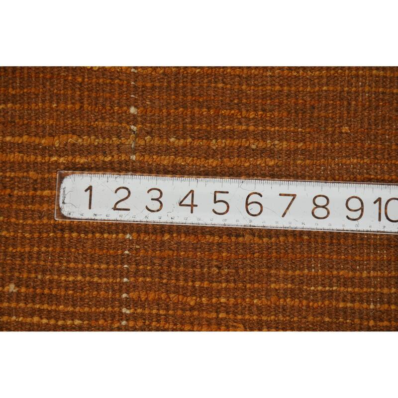Moroccan Oriental Area Rug Hand-Knotted Orange Tribal Wool Carpet - 5'6" x 7'6"