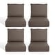 preview thumbnail 102 of 103, Pocassy 22"x24"x6" Thick Cushions Pillows Indoor & Outdoor Cushion 4 Set Seat & Back Cushion - Grey Cushion