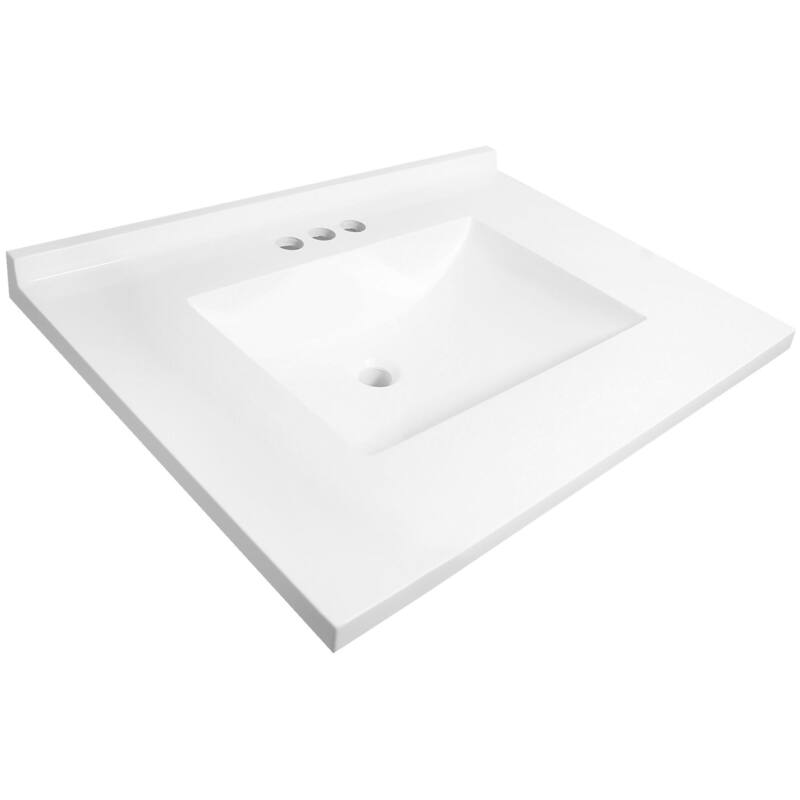 Design House 630228 Camilla 31" Cultured Marble Vanity Top with - Solid White - Painted
