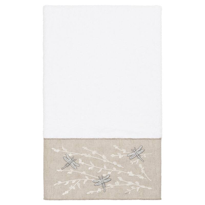 Authentic Hotel and Spa 100% Turkish Cotton Braelyn 3PC Embellished Towel Set