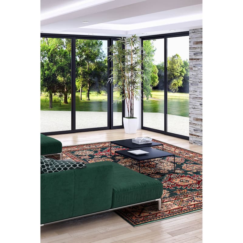 ECARPETGALLERY Hand-knotted Uzbek Ghazni Navy Wool Rug - 5'1 x 7'0