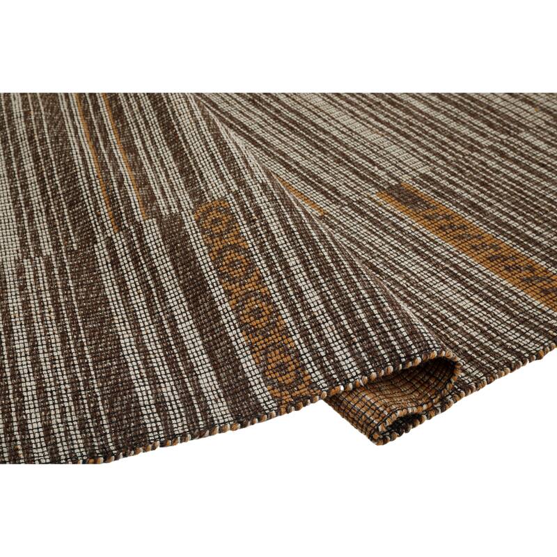 Terra by Obeetee Aurora Soren Brown Rug