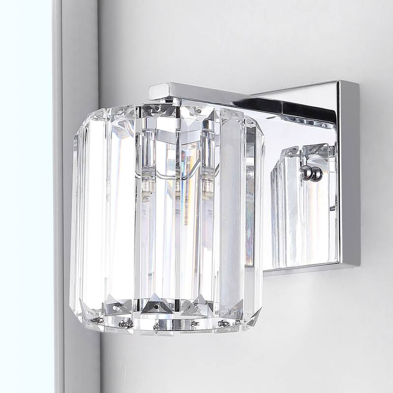 Spaulding Prism Vintage Metal/Glass Classic Glam LED Vanity Light, by JONATHAN Y