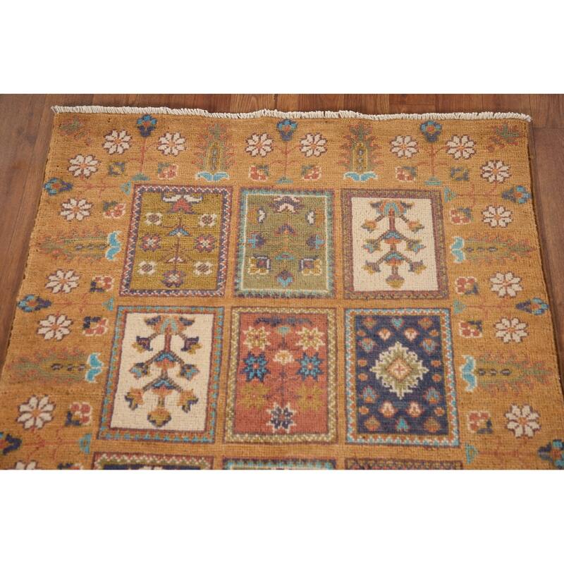 Garden Design Kazak Oriental Accent Rug Handmade Wool Carpet - 2'8"x 4'3"