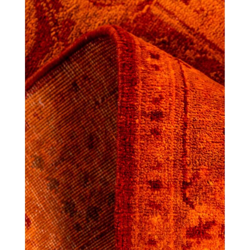 Vibrance One-of-a-Kind Hand-Knotted Runner Rug - Orange, 2' 6" x 17' 7" - 2' 6" x 17' 7"