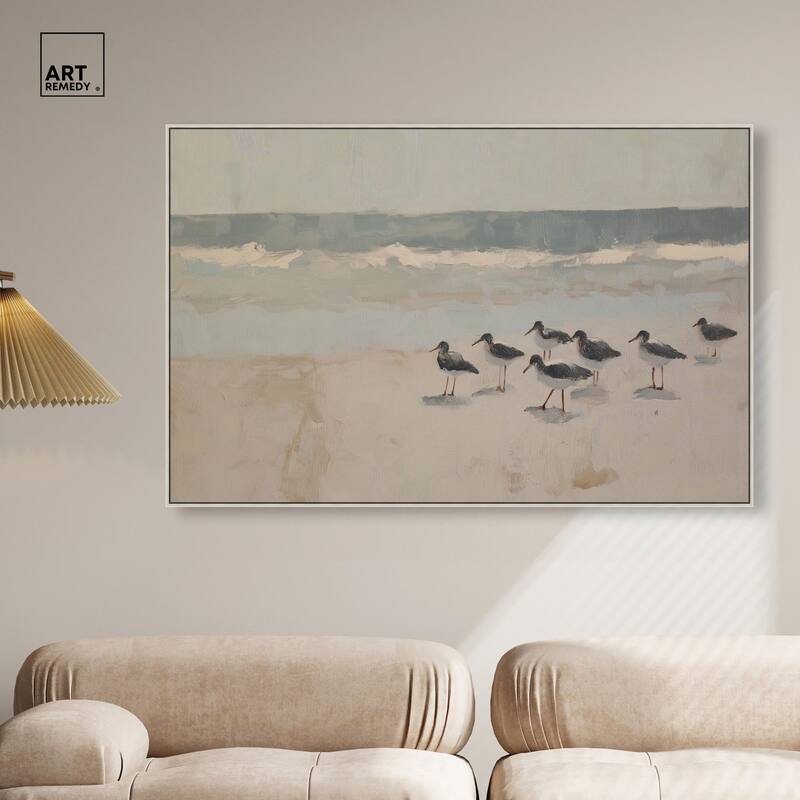 Seagulls at the Beach II Canvas by Art Remedy