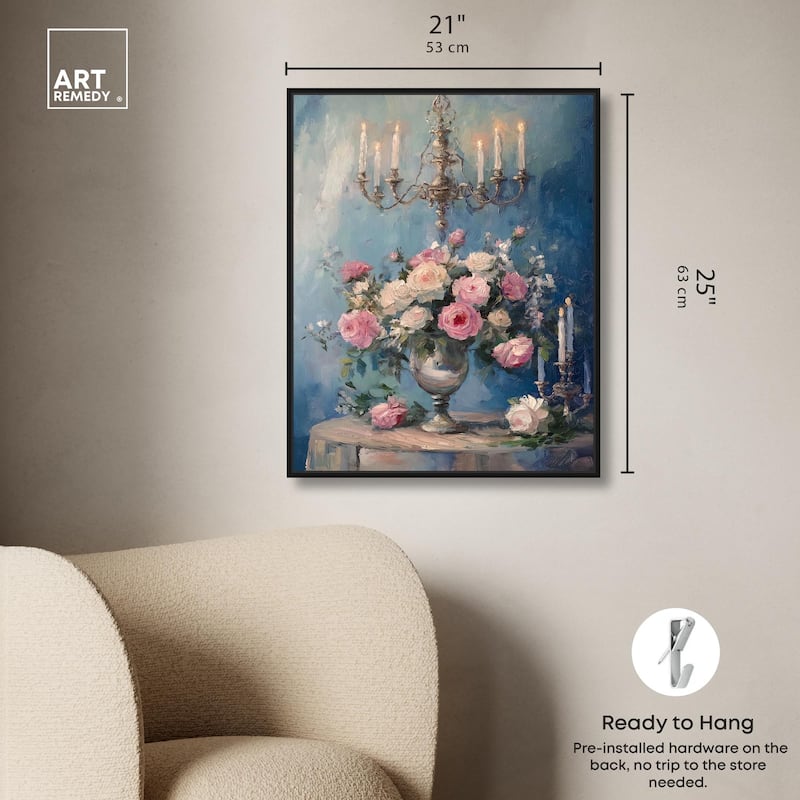 Romantic Roses Canvas by Art Remedy