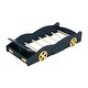 preview thumbnail 16 of 16, Twin Size Race Car-Shaped Platform Bed with Wheels and Storage, Black+Yellow