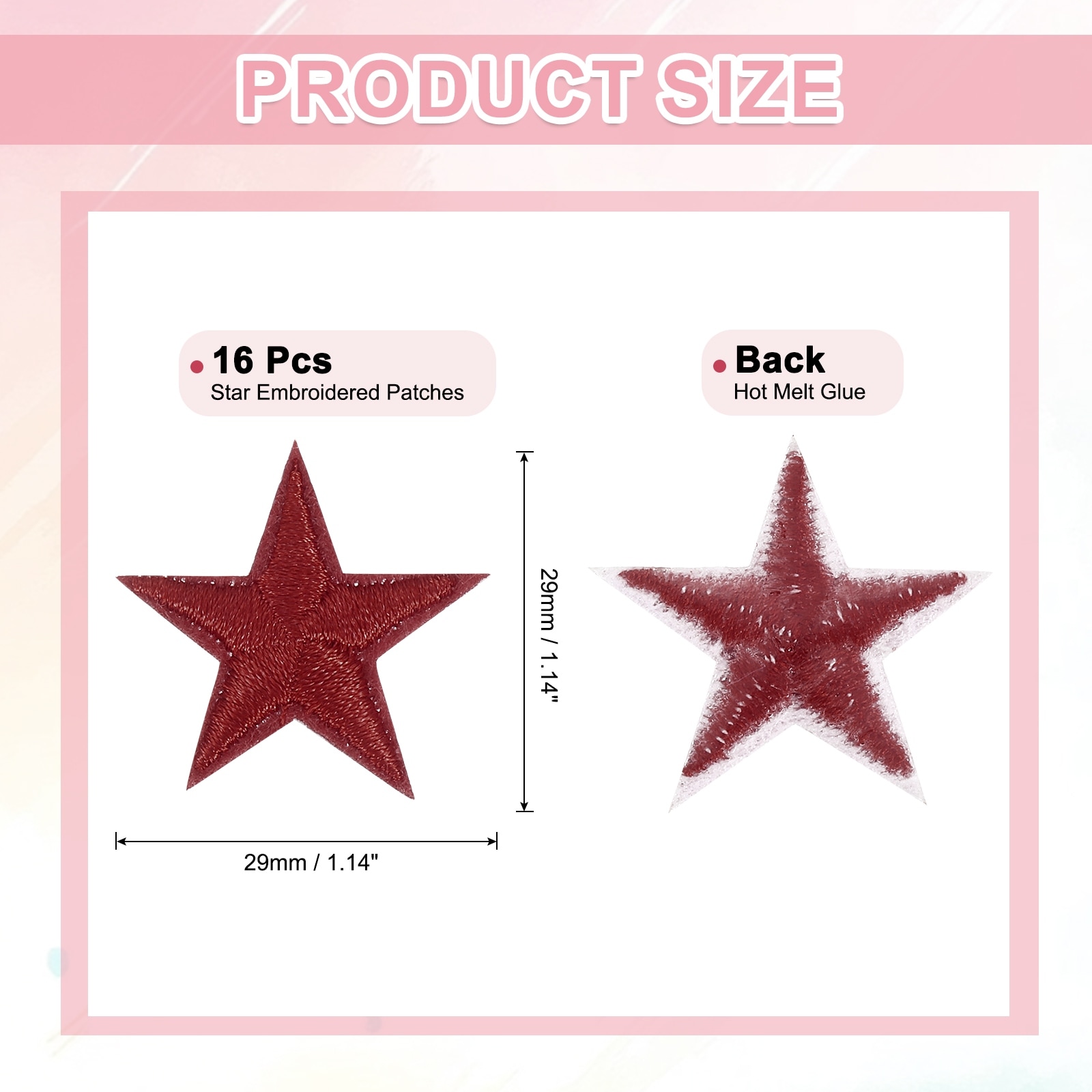 Iron on Star Patches, Sew on Star Embroidered Patches, Decorative Repair Patch Applique for Backpacks