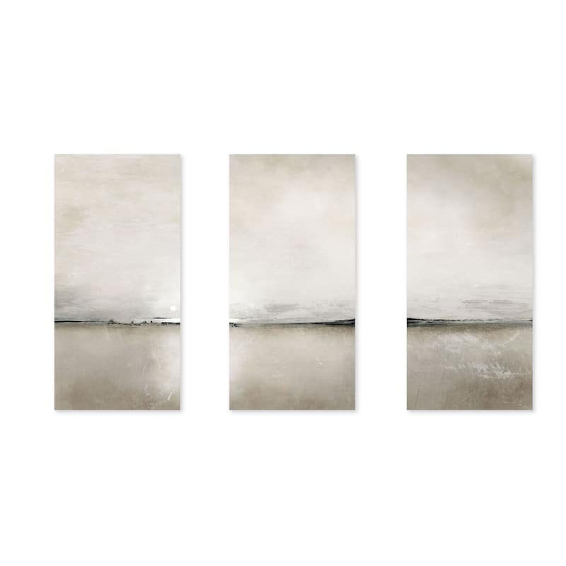 "Sunlight Bay" Set of Three Framed Textured Wall Art