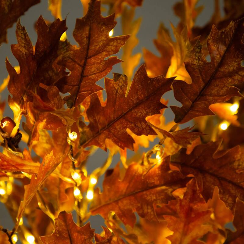 Pre-Lit Maple Artificial Fall Tree - 6' - Warm White LED Lights