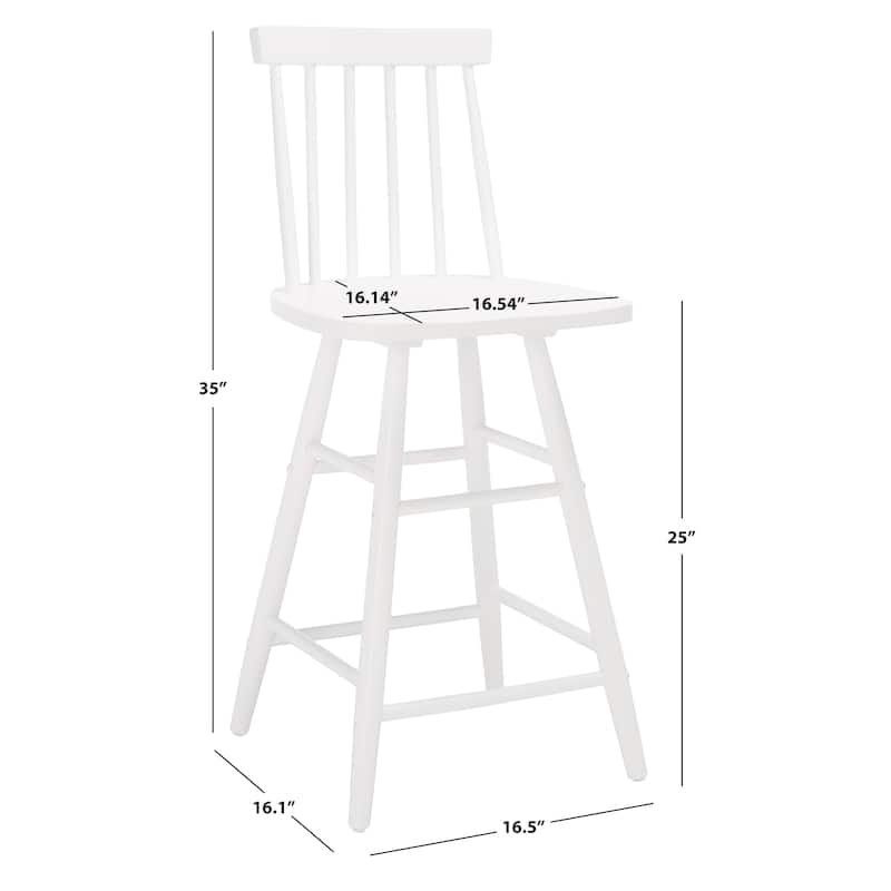 SAFAVIEH Nanie Wood 25-inch Counter Stool - 17 In. W x 17 In. D x 38 In. H - 17Wx17Dx38H