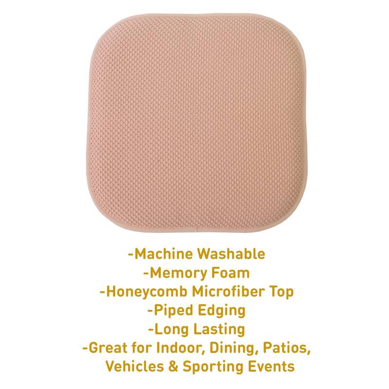 16-in. Square Non-slip Memory Foam Seat Cushions (2 OR 4) - 16 X 16