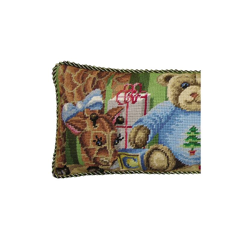 8" x 20" Babies In Toyland Needlepoint Pillow
