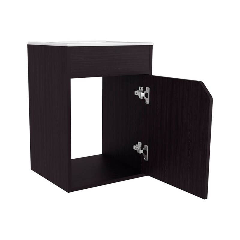 15.5" Wall Mounted Bathroom Sink Set with Cabinetry