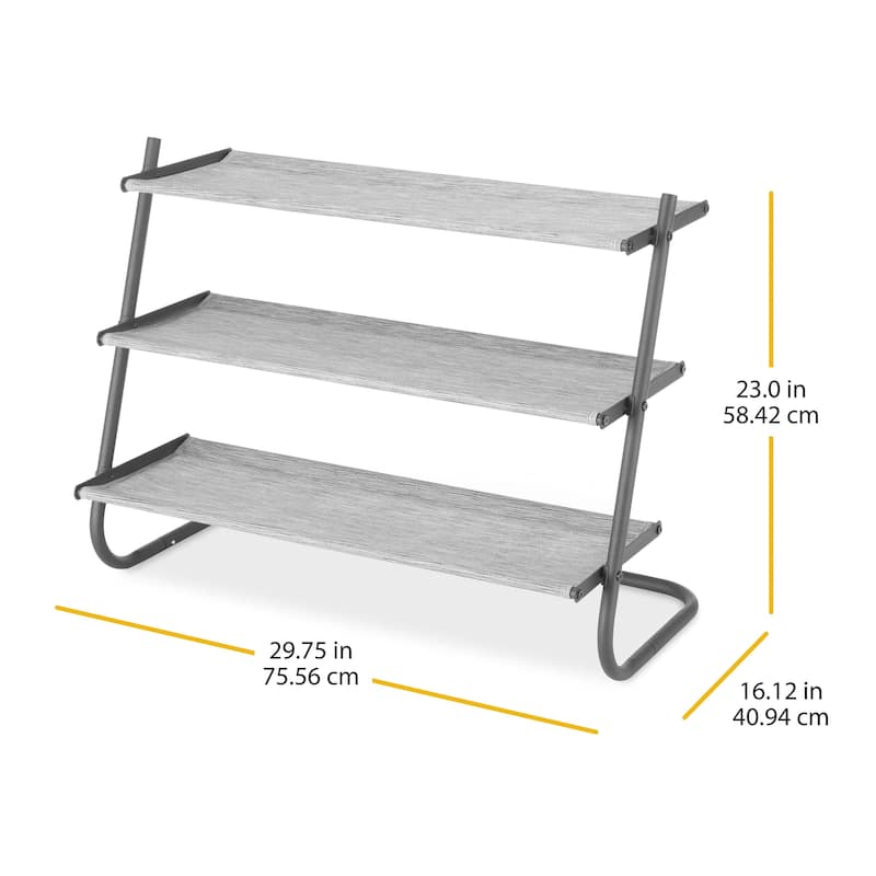 Whitmor 3-Tier Shoe Shelf - Matte Black