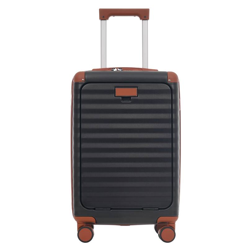 Luggage Sets 5 Piece, Expandable Carry on Suitcase with Spinner Wheels TSA Lock USB Port, Cup Holder Duffel Bag and Toiletry Bag