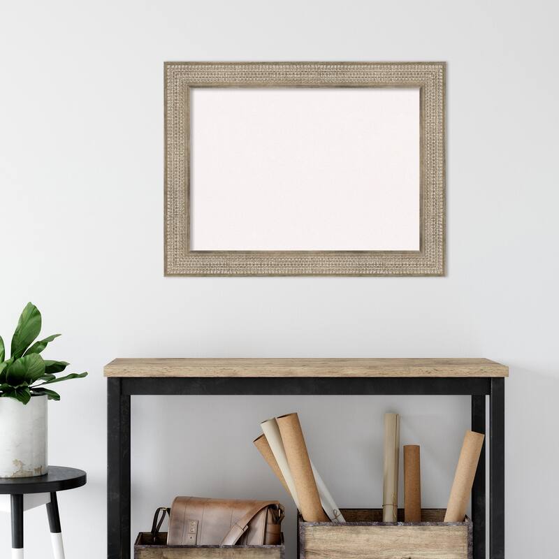 Trellis Wood Framed White Corkboard Bulletin Board