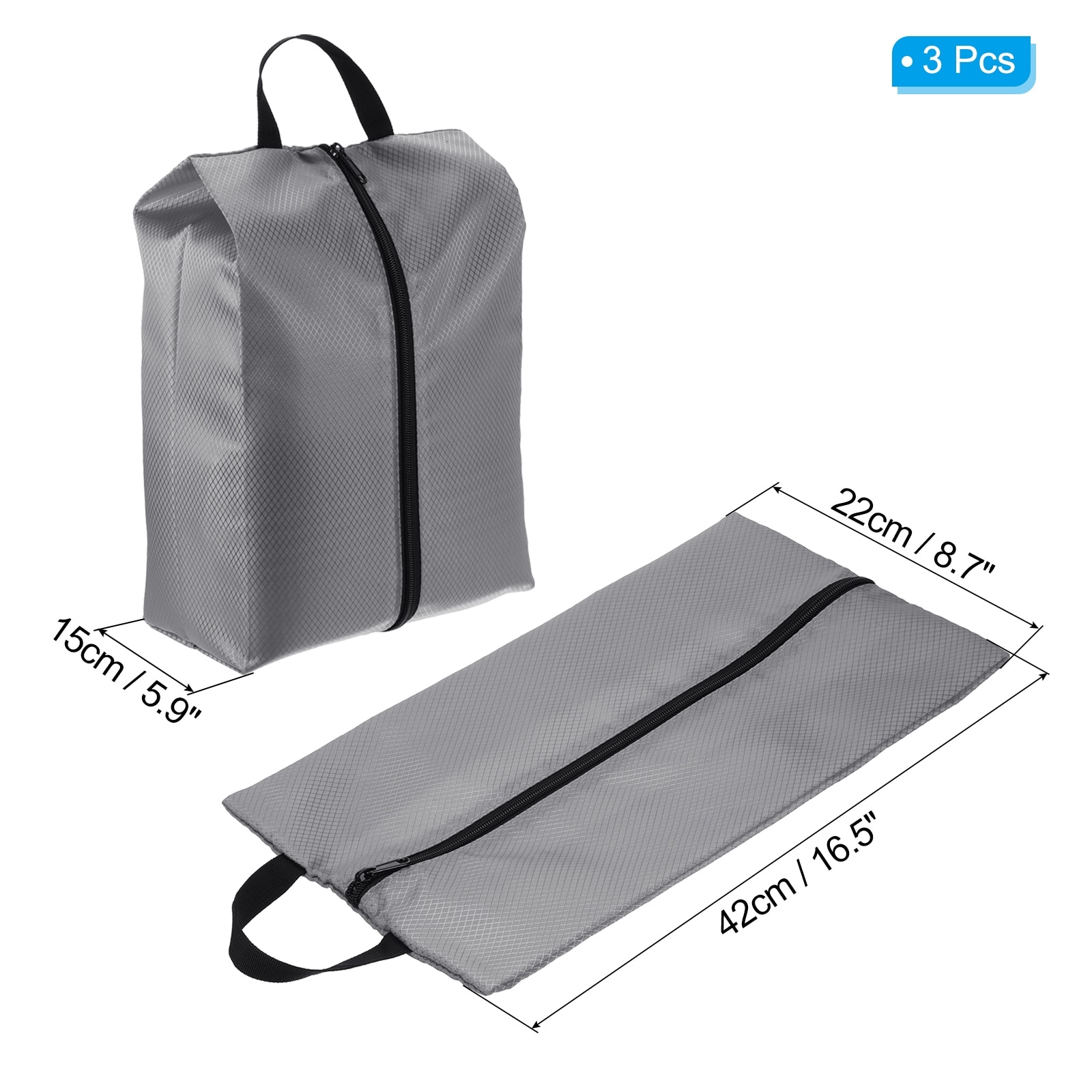 3pcs Shoe Bags for Travel Portable Shoe Bag with Zipper for Travel
