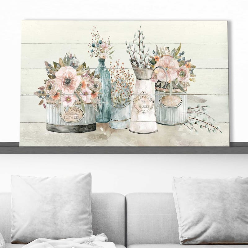 "Flower Market " by Carol Robinson Print on Canvas