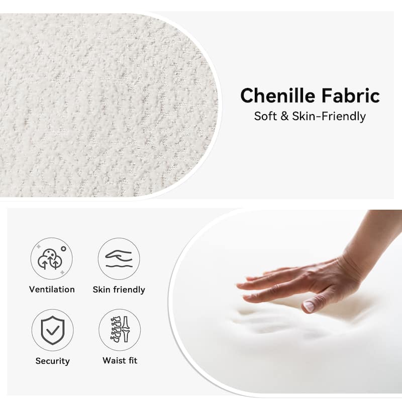 Modern Accent Chair with Plush Chenille, High-Resilience Cushion, Compact Design for Living Room, Bedroom, Dorm & Apartment