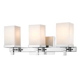 Laurel Designs Maddox Chrome-finished Steel/ Glass 3-light Bath Vanity Fixture