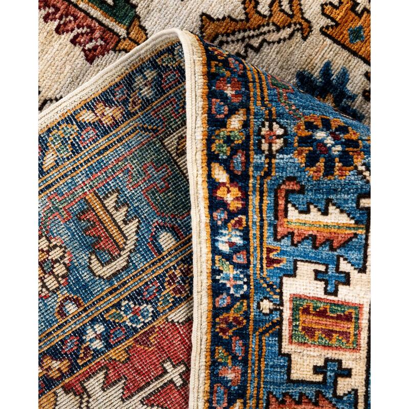 Serapi One-of-a-Kind Hand-Knotted Area Rug - Ivory - 4' 1" x 6' 0"
