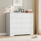preview thumbnail 8 of 26, Tall Modern Wooden Dresser with 8 Drawers, Deep Storage, Large Chest of Drawers with Wide Top White