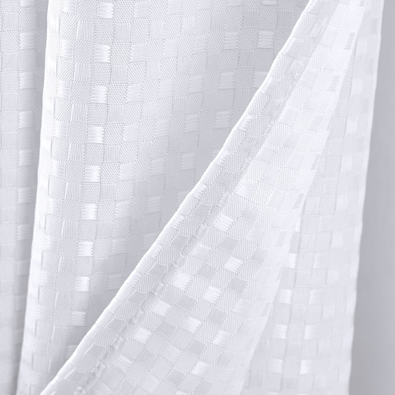 Bento Waffle Jacquard Shower Curtain