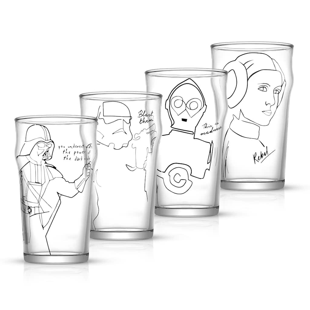 Star Wars Striking Sketch Characters Pint Mug - 19.2 oz - Set of 4