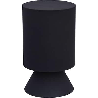 16.5" Matte Black Textured Oloria Stool