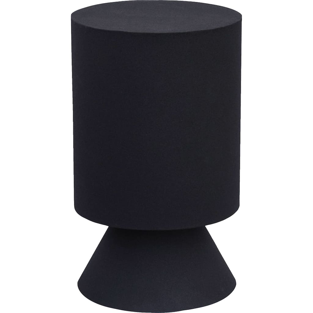 16.5" Matte Black Textured Oloria Stool