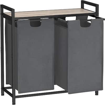 Laundry Hamper with 2 Section - 28.74"L x 11.81"W x 28.54"H