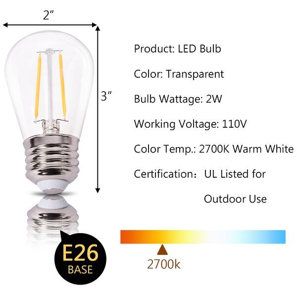 Shop Costway 96ft Led Outdoor Waterproof Commercial Grade Patio Globe Overstock 31247055