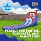 preview thumbnail 5 of 6, Deluxe Inflatable Water Racing Slide Park - Heavy-Duty Nylon Bouncy Station - Climbing Wall, Two Slides & Splash Pool - Large