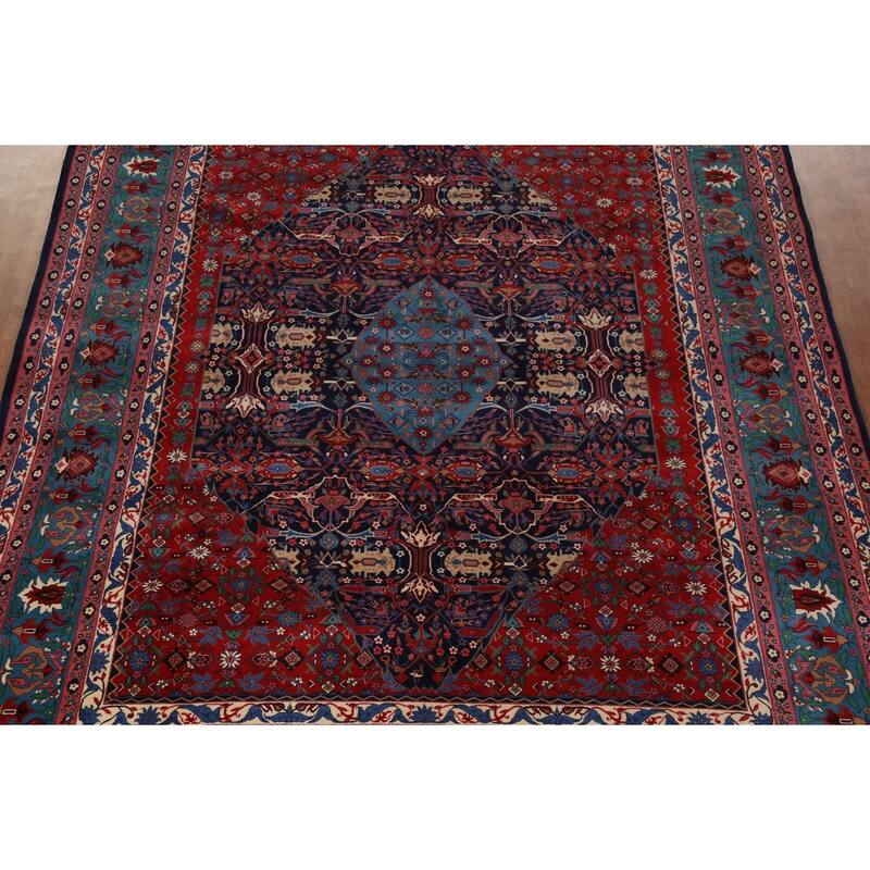 Vegetable Dye Tabriz Chinese Area Rug Handmade Wool Carpet - 9'3"x 12'1"