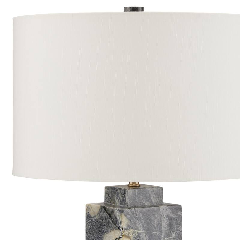 Currey & Company Ashlar Marble Table Lamp - 24"h x 14"dia