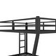 preview thumbnail 7 of 9, Full XL over Queen Size Metal Frame Bunk Bed for Teens & Adults with 2 Side Ladder and Safety Guardrail, Under Bed Storage