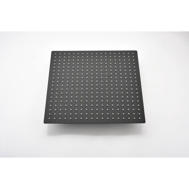 16 Inch Square Rain Shower Head Brushed Nickel 304 Stainless Steel Showerhead