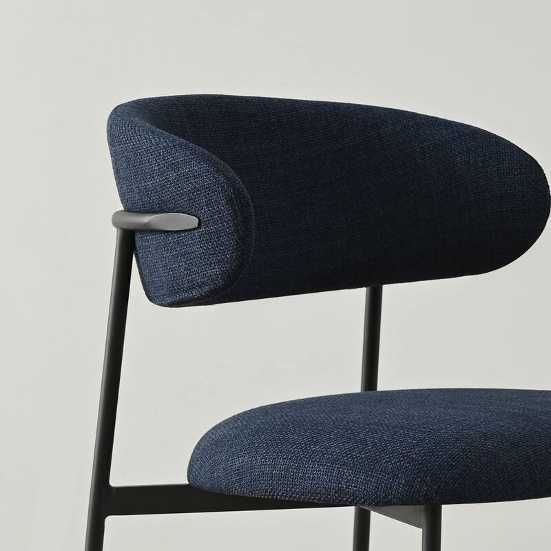 Upholstered Dining Chair With Metal Legs (Set of 2)