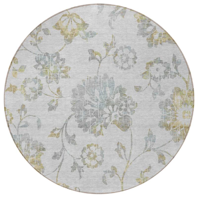 HomeRoots Floral Transitional Rectangle Outdoor Rug