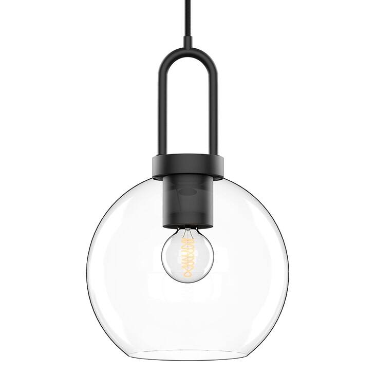 Alora Lighting PD601608CL Soji 8" Wide Mini Pendant with Clear Glass - Matte Black
