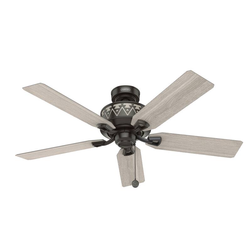 Hunter 52" Mesa Ceiling Fan with LED Light, Pull Chain - Rustic, Farmhouse, Transitional, Casual