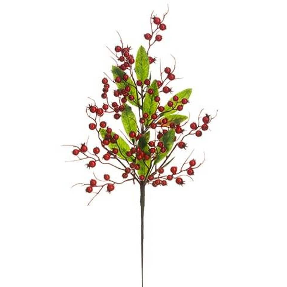 28" Red Berry Artificial Decorative Spray