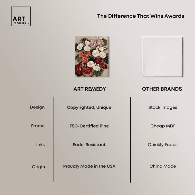 Flowered Primulas Canvas by Art Remedy, Gallery Wrapped