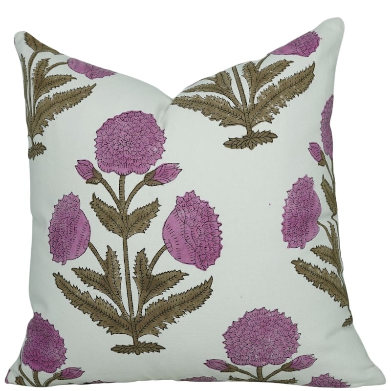 Cotton Bohemian Block print pillow Cover- Badshah - Pillow Covers - 24" x 24"